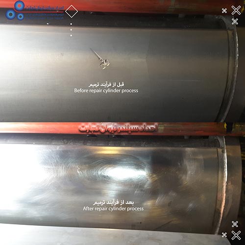 تعمیر سیلندرهای لاستیک و چاپ ماشین 5/4 ورقی هایدلبرگ Heidelberg Speed master SM-102 Offset Printing Machine