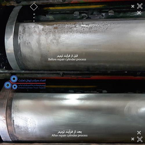 تعمیر سیلندر لاستیک ماشین هایدلبرگ اسپیدمستر Heidelberg SM - Offset Printing Machines 