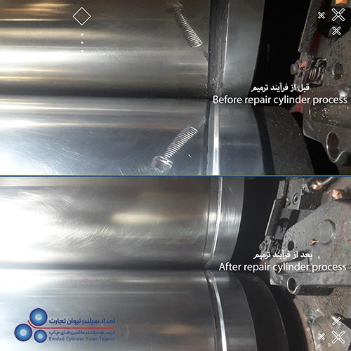 تعمیر سیلندرهای لاستیک و چاپ Heidelberg Speed master SM-74 Offset Printing Machine