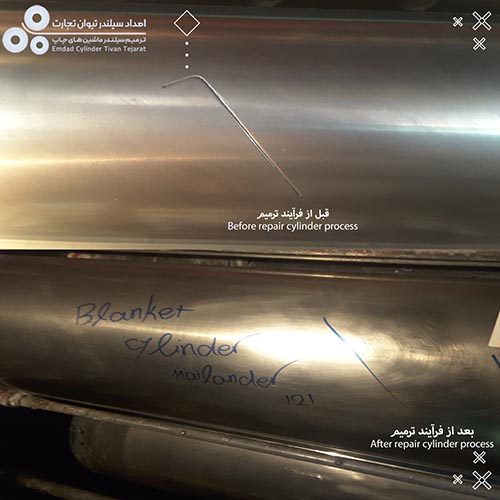 تعمیر سیلندرهای لاستیک و چاپ ماشین Mailander